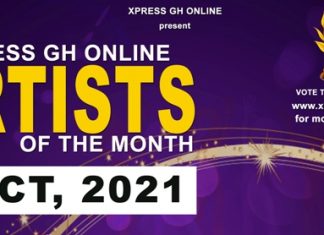 VOTE : Xpress Gh Online Artiste of the Month (October 2021)