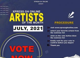 VOTE : Xpress Gh Online Artists of the Month (July 2021)
